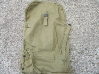 US Army WWII OD Green Canvas Model 1928 Haversack with Pack Carrier 3