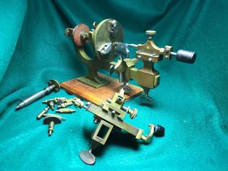 Large Antique Brass Horologist Lathe Tool Watch Clock Maker