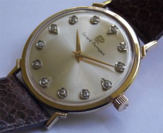 Vintage Girard Perregaux Watch - 14K Solid Gold Case - Diamond Dial 4