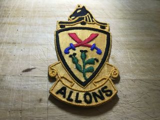 Wwii/post/1950s? Us Army Patch - 11th Armored Cavalry Allons - Beauty