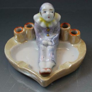 3 Vintage Japan Porcelain Figural Lusterware Bathing Beauty Pin & Ash Trays 2