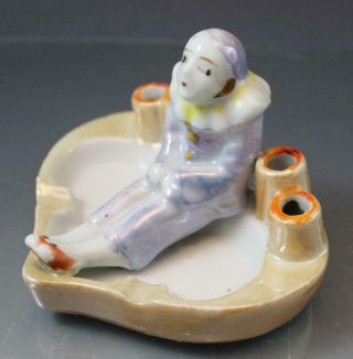 3 Vintage Japan Porcelain Figural Lusterware Bathing Beauty Pin & Ash Trays 3
