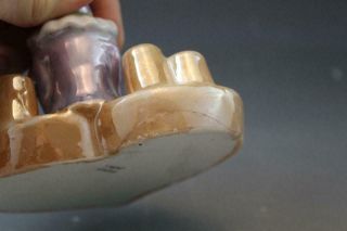 3 Vintage Japan Porcelain Figural Lusterware Bathing Beauty Pin & Ash Trays 5