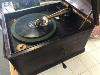 Vintage Victor Victrola Wind Up Record Player 4