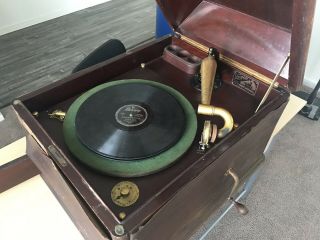 Vintage Victor Victrola Wind Up Record Player 7