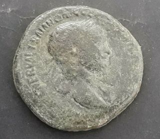 104 - 107 Ad Ancient Rome Trajan Æ Sestertius Bronze Coin