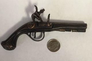 Vintage Miniature Toy George Washington Flintlock Pistol Redondo Spain 4 1/4”