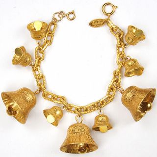 Miriam Haskell Jingling Golden Bells Bracelet
