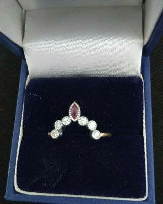 Art Deco Ruby and Diamond Ring set in 18ct Yellow Gold and Platinum 3