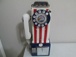 Vintage 1976 Bicentennial Western Electric Payphone 3 Slot Rotary Telephone