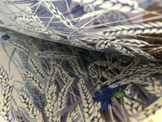 1956 Hermes RARE Vintage Silk Scarf/Carré “The Wheat”in Blue - Hugo Grygkar 6
