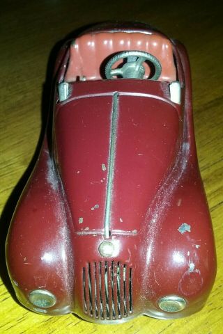 Vintage Dark Red Schuco Akustico 2002 - Made In Germany Roadster Key -