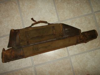 Rare Vtg U.  S.  Army Wwi Rifle Case Scabbard Horse Or Motorcycle By S.  D.  & G.  Ny