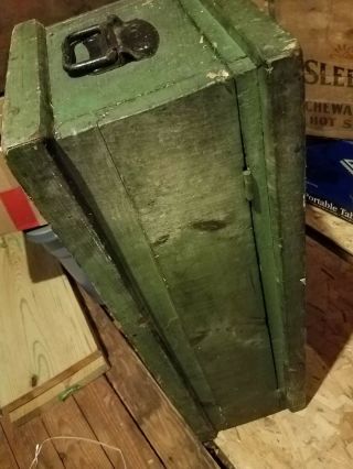 Vintage hand made carpenter ' s wood tool box - RARE BOX 6