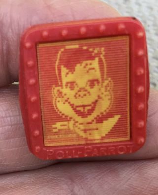 Vintage Premium Toy Ring - Howdy Doody Poll Parrot Flicker - 1950’s