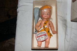 1964 Ideal Flintstones Doll Bamm Bamm W/wrist Tag