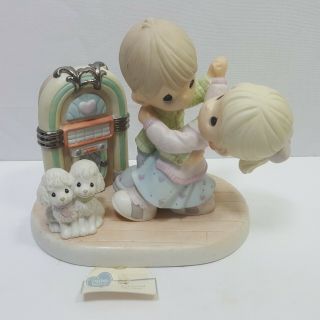 Precious Moments Vintage Rock Around The Clock Figurine 1007 Of 3000