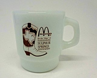 4 Vintage Anchor Hocking Cup Mug Fire King Mcdonald 
