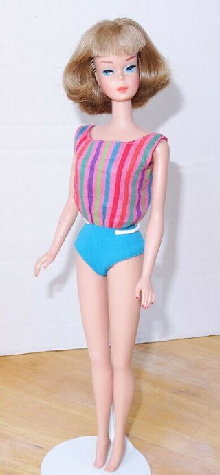 Vintage Brunette Long Hair High Medium American Girl Barbie Doll