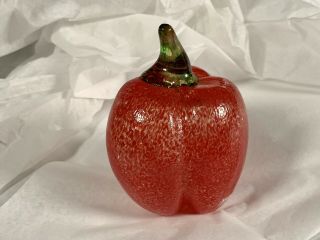 Vintage Kosta Boda Glass Fruit " Red Pepper " Frutteria Series - Signed Sahlin