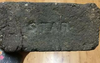 Rare Antique Brick Labeled “star” Star Fire Brick Company Pittsburgh Pa Very Old