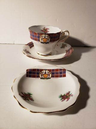 Royal Standard Tea Cup Saucer Dish Bonnie Scotland Series Clan Cameron Teacup