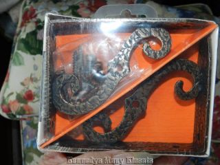 Vintage Mckinney Forged Iron Ornamental Brackets 4 " X 3 " Olde Copper Finish Nip