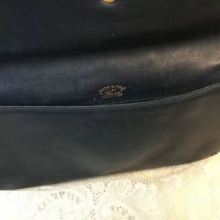 Authentic Vintage Blue Leather GUCCI Clutch Purse Handbag Great Shape 6