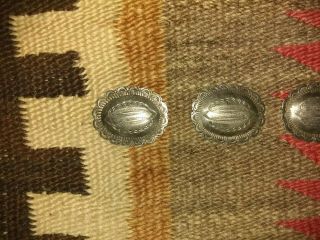 5 Vintage Coin Silver Navajo Conchos 2