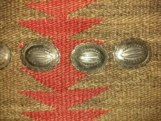 5 Vintage Coin Silver Navajo Conchos 3