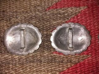 5 Vintage Coin Silver Navajo Conchos 4