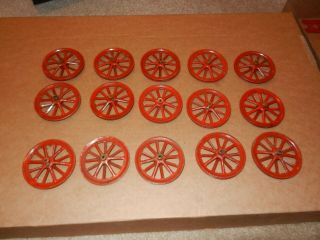 15 A C Gilbert Erector P - 17 Spoked Wheels,  Red,  1920 