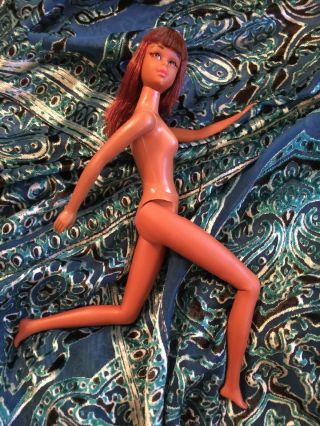 Vintage Barbie 1966,  1st Edition.  1100 Black Francie w/ Swimsuit and Red Hair 11