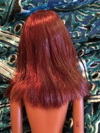Vintage Barbie 1966,  1st Edition.  1100 Black Francie w/ Swimsuit and Red Hair 3