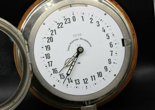 24 Hours VINTAGE 1960 RUSSIAN USSR MILITARY NAVY MARINE NAUTICAL SHIP BOAT CLOCK 5