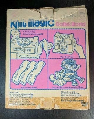 Vintage Mattel 1975 Knit Magic Dolly ' s World Knitting Machine 8