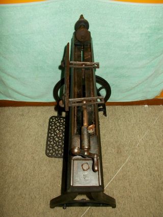 ANTIQUE 1885 MILLER FALLS COMPANION WOOD LATHE TREADLE FOOT OPERATED EMBOSSED 11