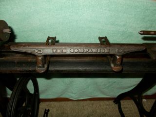 ANTIQUE 1885 MILLER FALLS COMPANION WOOD LATHE TREADLE FOOT OPERATED EMBOSSED 5