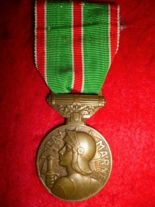 France - The Marne Medal (medaille De La Marne) Ww1,  1914 - 18