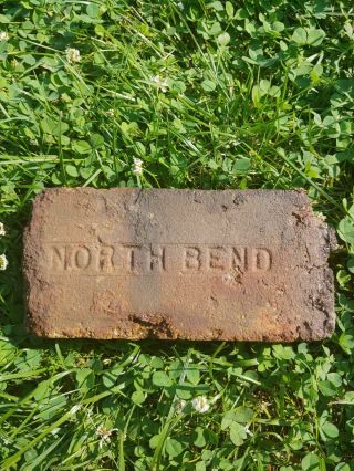 Rare Antique Brick Labeled " North Bend " Deep Writing,  Appeal Salvaged Ohio