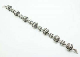 Vintage Mexican Sterling Silver Granulation Bead Necklace Bracelet Earrings Set 4