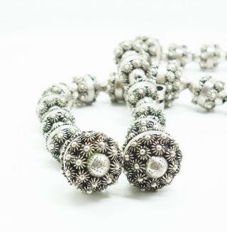Vintage Mexican Sterling Silver Granulation Bead Necklace Bracelet Earrings Set 5