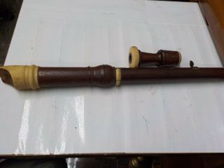 Rare Antique Dolmetsch Rosewood Recorder Large Size Serial No.  3368