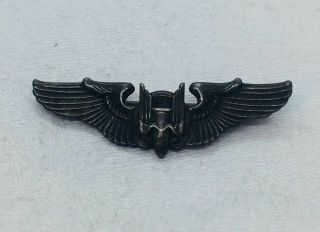 World War 2 Wwii Sterling Silver Bomber Wings Pin 2” Own History - - See Store