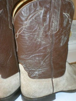 Mens Vintage Hungry Hippo Anderson Bean Exotic Leather Cowboy Roper Boots Sz 10D 11