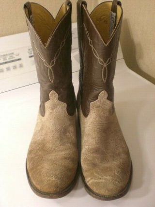 Mens Vintage Hungry Hippo Anderson Bean Exotic Leather Cowboy Roper Boots Sz 10d