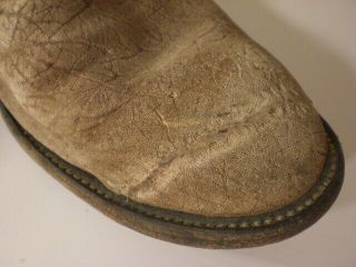 Mens Vintage Hungry Hippo Anderson Bean Exotic Leather Cowboy Roper Boots Sz 10D 7