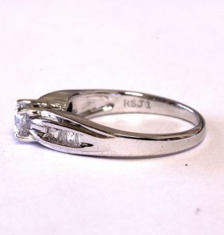 14k white gold.  54ct I2 H round diamond vintage engagement ring 3.  5g antique 5