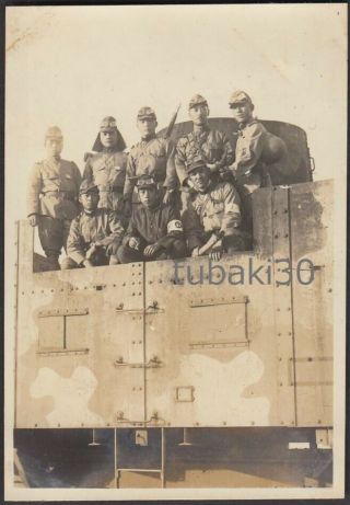 WwⅡ Japan Army Photo Soldiers On Armored Train China Railway 9