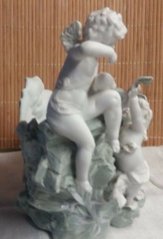 Vintage Bisque Cherub Planter Candy Dish Vase 8387 3